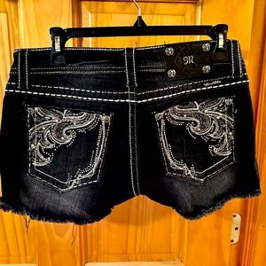 Miss Me size 28 Black denim shorts